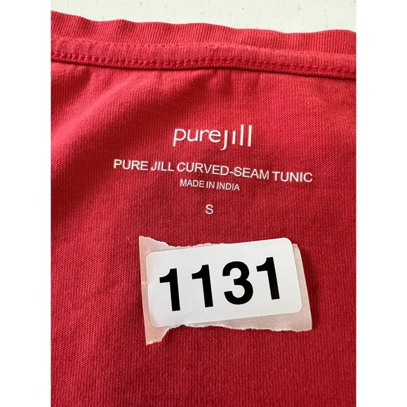 J Jill Pure Jill Women's Curved Seam Tunic Top Salmon Pink Size S *READ* - Picture 11 of 11